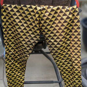 Gold and Black Retro Leggings